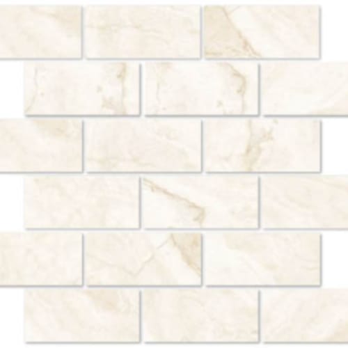 Touch Stone in White - 2x4 Brick Mosaic Tile