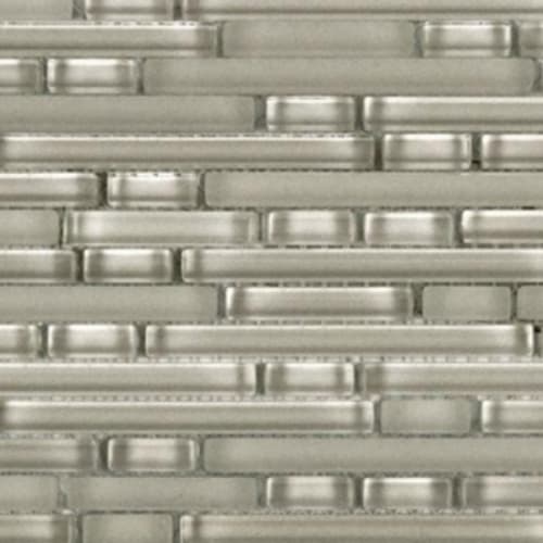 Translucent Micro in Latte Mink - Random Strip Mosaic Tile