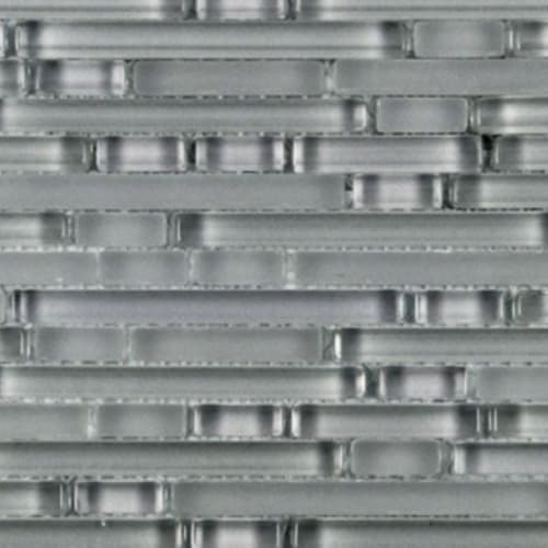 Translucent Micro In Silver Mink - Random Strip Mosaic