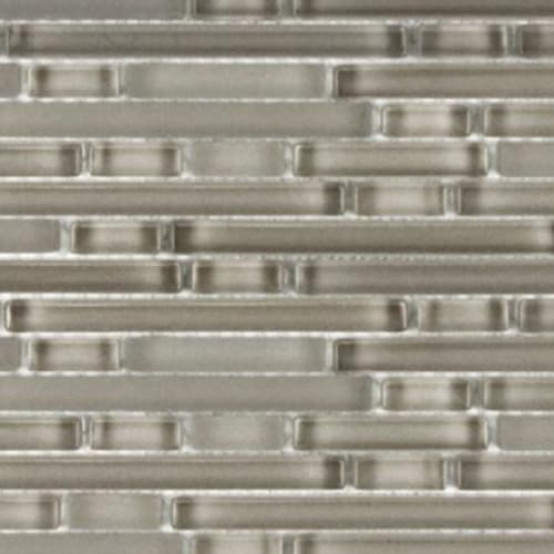 Translucent Micro in Taupe Mink - Random Strip Mosaic Tile