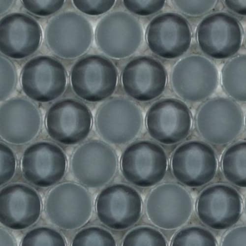 Translucent Penny Round In Blue Mink - Penny Round Mosaic