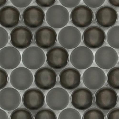 Translucent Penny Round in Grey Mink - Penny Round Mosaic Tile