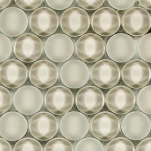 Translucent Penny Round In Latte Mink - Penny Round Mosaic