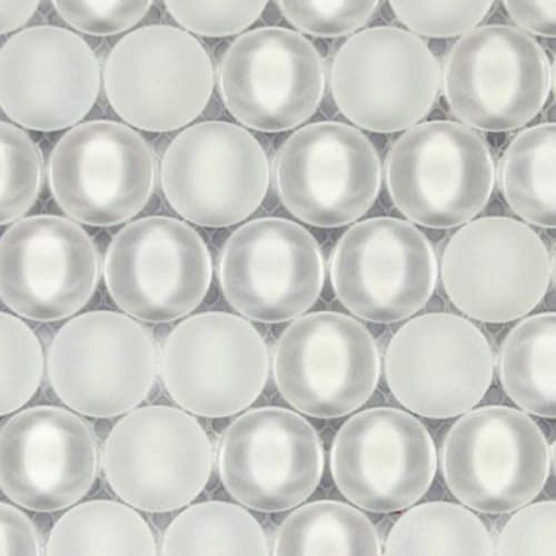 Translucent Penny Round In Pearl Mink - Penny Round Mosaic