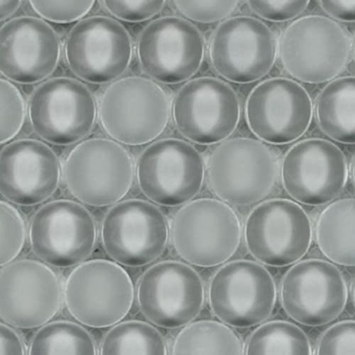 Translucent Penny Round in Silver Mink - Penny Round Mosaic Tile