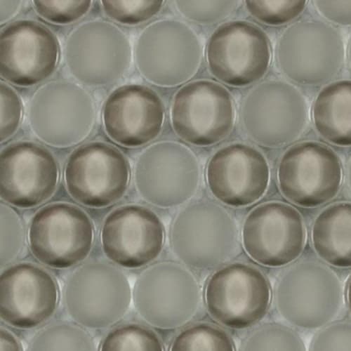 Translucent Penny Round in Taupe Mink - Penny Round Mosaic Tile