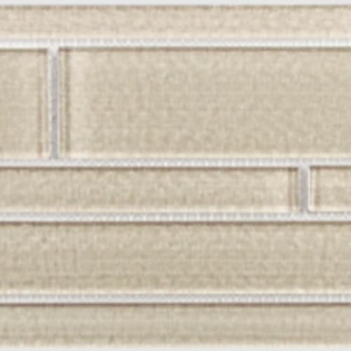 Translucent Linen in Latte Linen - Random Strip Mosaic Tile