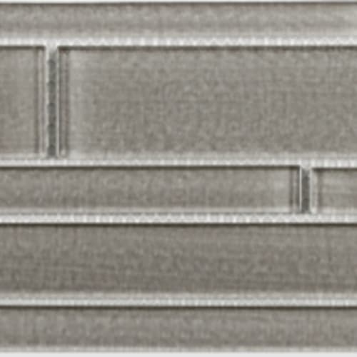 Translucent Linen in Stone Linen - Random Strip Mosaic Tile