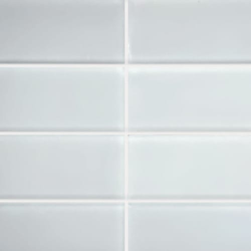 Translucent Matte Glass in Polar Ice - 2x8 Tile