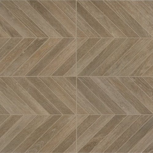 Trellis Oak In Brown Blend Rectangle Chevron