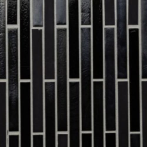 Trivium in Carbon - 1.5x1.5 Mosaic Tile