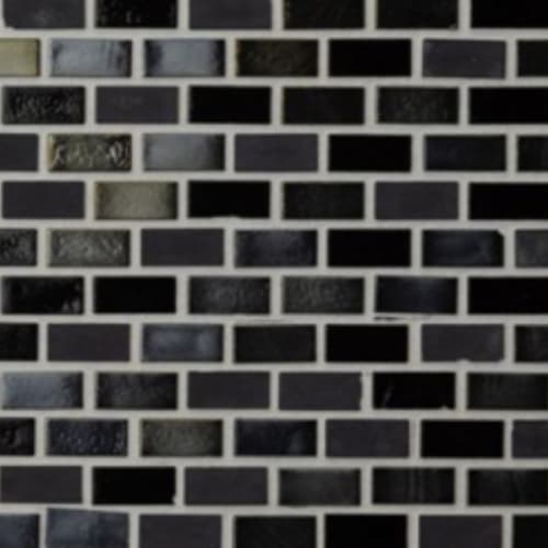Trivium in Carbon - 3/8x3/4 Brick Mosaic Tile