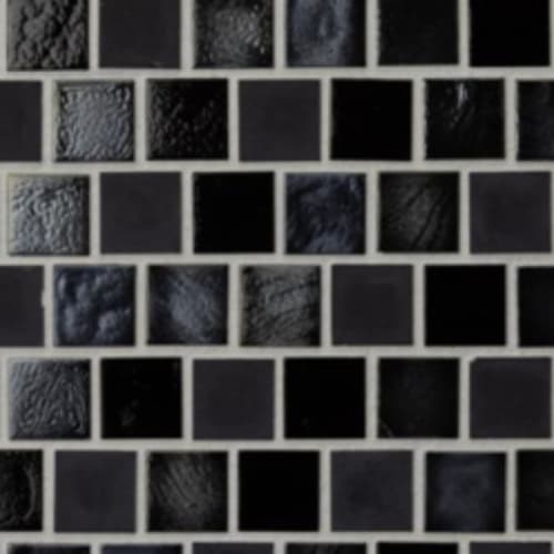 Trivium in Carbon - 7/8x7/8 Brick Mosaic Tile