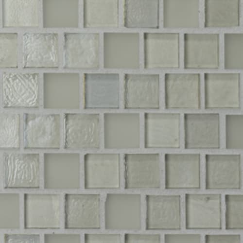 Trivium in Mist - 7/8x7/8 Brick Mosaic Tile