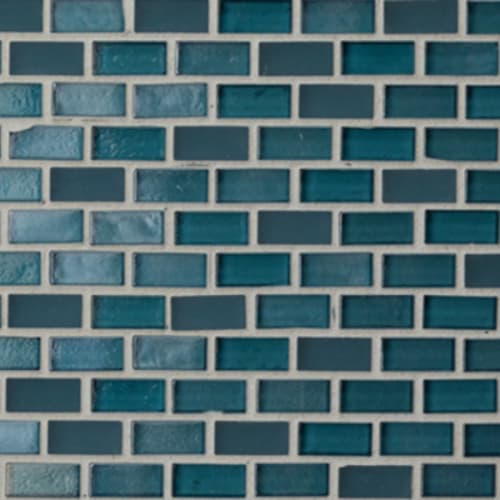 Trivium in Ocean - 3/8x3/4 Brick Mosaic Tile