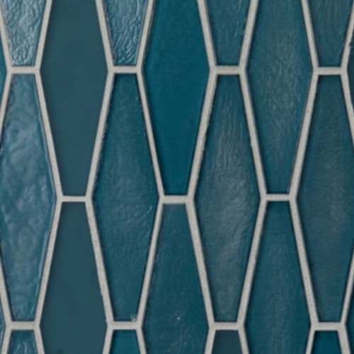 Trivium in Ocean - 1x4 Hexagon Mosaic Tile
