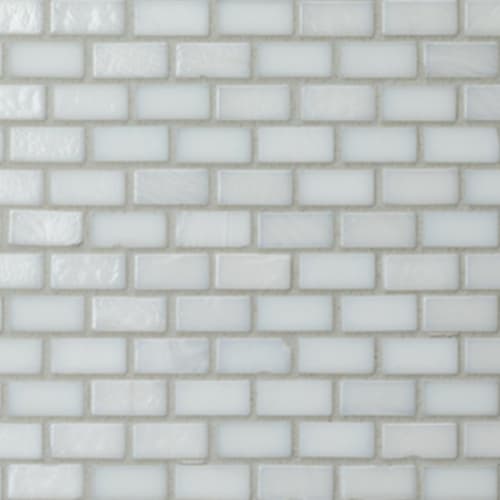 Trivium in Pearl - 3/8x3/4 Brick Mosaic Tile
