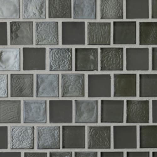 Trivium in Smoke - 7/8x7/8 Brick Mosaic Tile