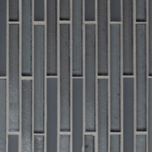 Trivium in Steel - 1/2x4 Brick Mosaic Tile