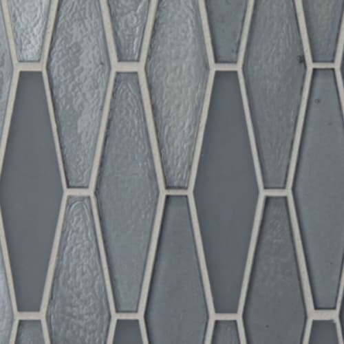 Trivium in Steel - 1x4 Hexagon Mosaic Tile