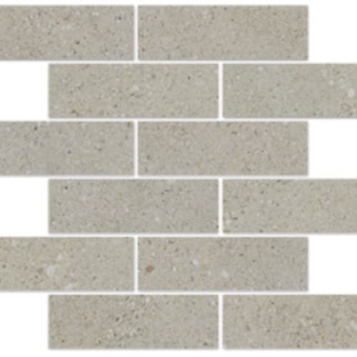 Urban Concrete in Beige - 2x6 Brick Mosaic Tile