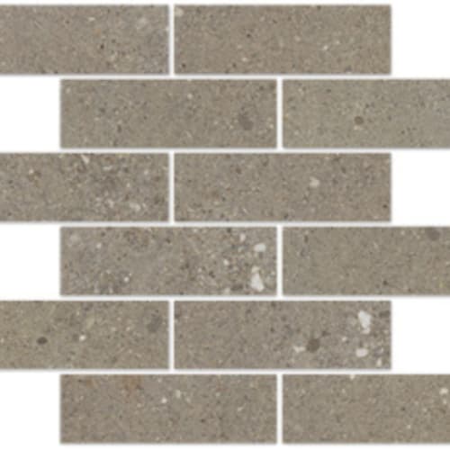 Urban Concrete in Brown - 2x6 Brick Mosaic Tile