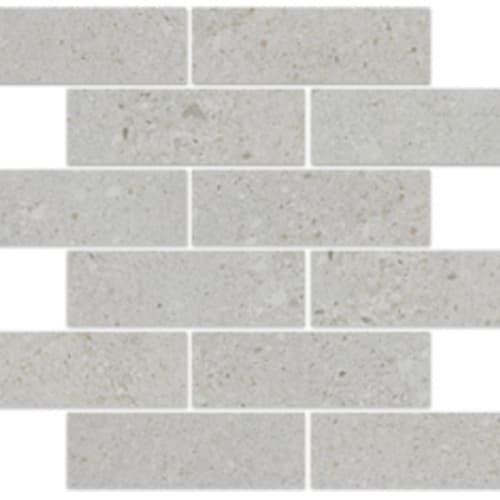 Urban Concrete in White - 2x6 Brick Mosaic Tile
