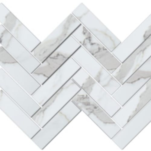 Venato in Carrara - 1.5x6 Herringbone Mosaic Tile