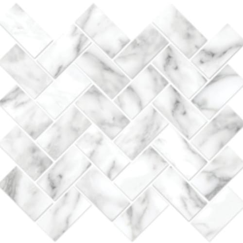 Vienna In Arabescato - 1.5X6 Herringbone Mosaic