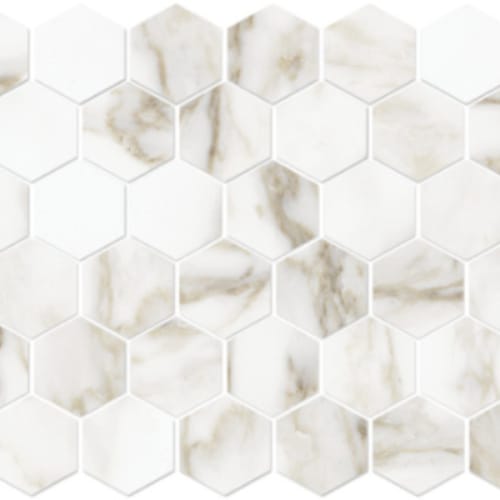 Vienna In Calacatta Paonazzo - 2In Hexagon Mosaic
