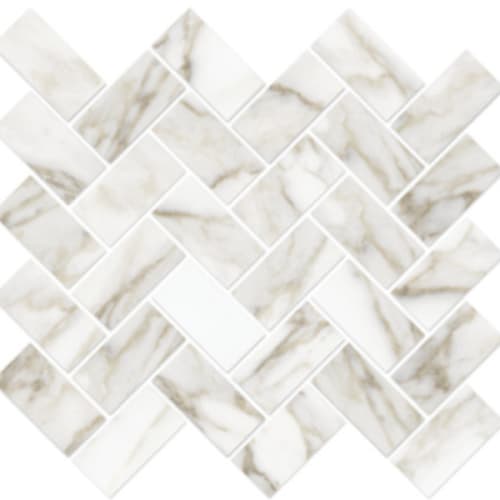Vienna In Calacatta Paonazzo - 1.5X6 Herringbone Mosaic