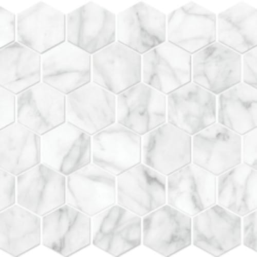 Vienna In Carrara Gioia - 2In Hexagon Mosaic