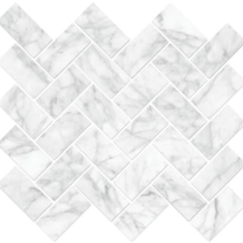 Vienna In Carrara Gioia - 1.5X3 Herringbone Mosaic