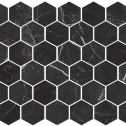 Vienna In Nero Venato - 2In Hexagon Mosaic