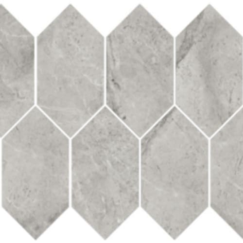 Vienna In Paradiso Argento - 3X6 Elongated Hexagon Mosaic