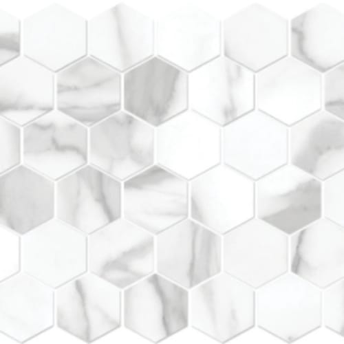 Vienna In Statuario Nuovo - 2In Hexagon Mosaic