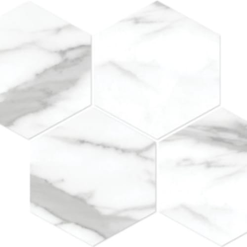 Vienna In Statuario Nuovo - 6In Hexagon Mosaic