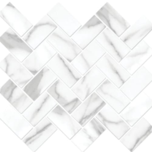 Vienna In Statuario Nuovo - 1.5X6 Herringbone Mosaic