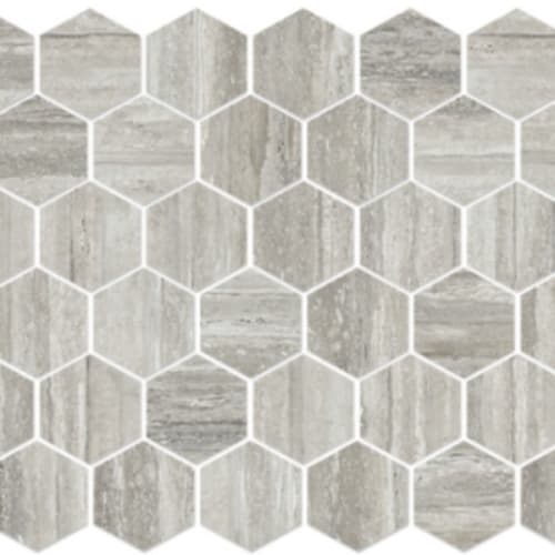 Vienna In Travertino Instrata - 2In Hexagon Mosaic