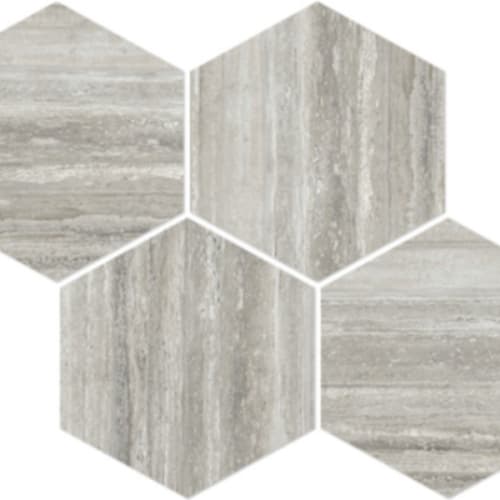 Vienna In Travertino Instrata - 6In Hexagon Mosaic