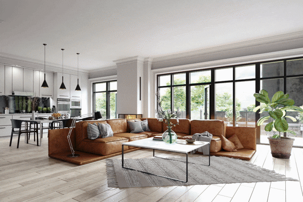 Roomvo Inspire restyling a living room in different design styles