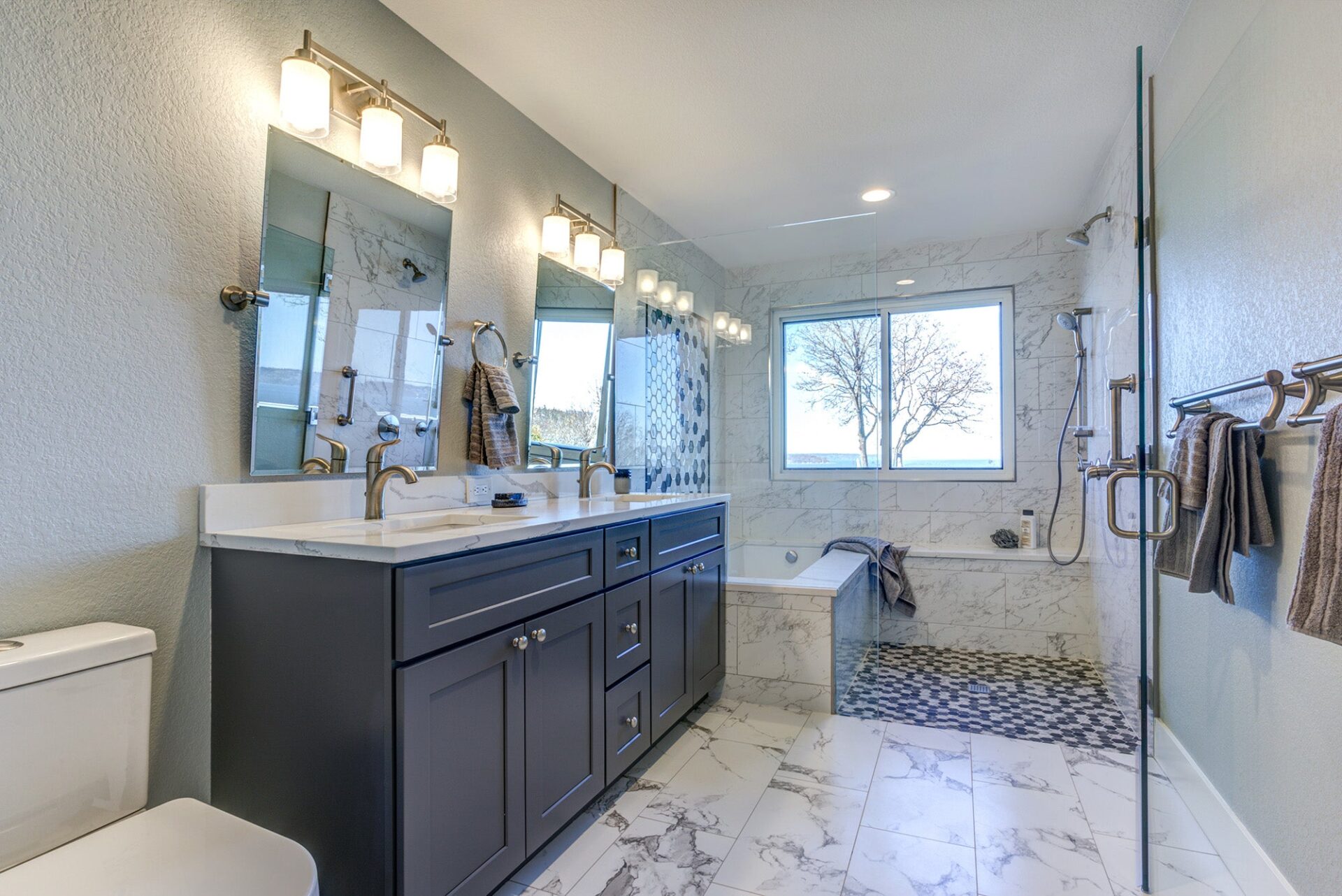 New bathroom cabinets in a Kennewick, Pasco or Richland home