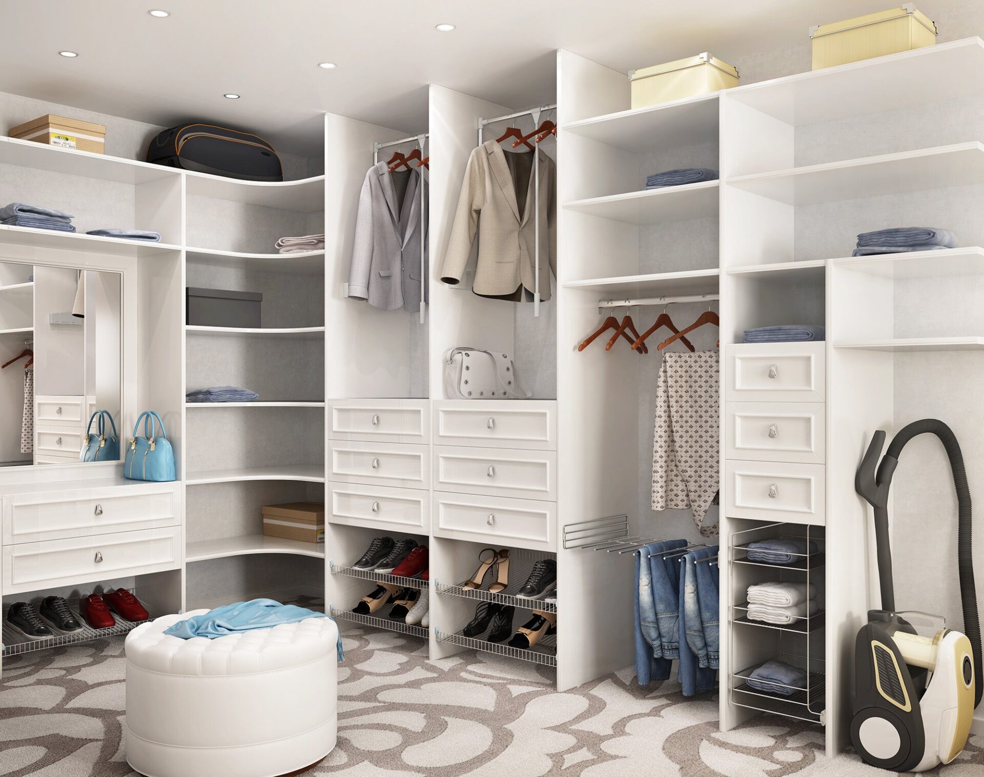 Bathroom linen closet system from Murley's Floor Covering