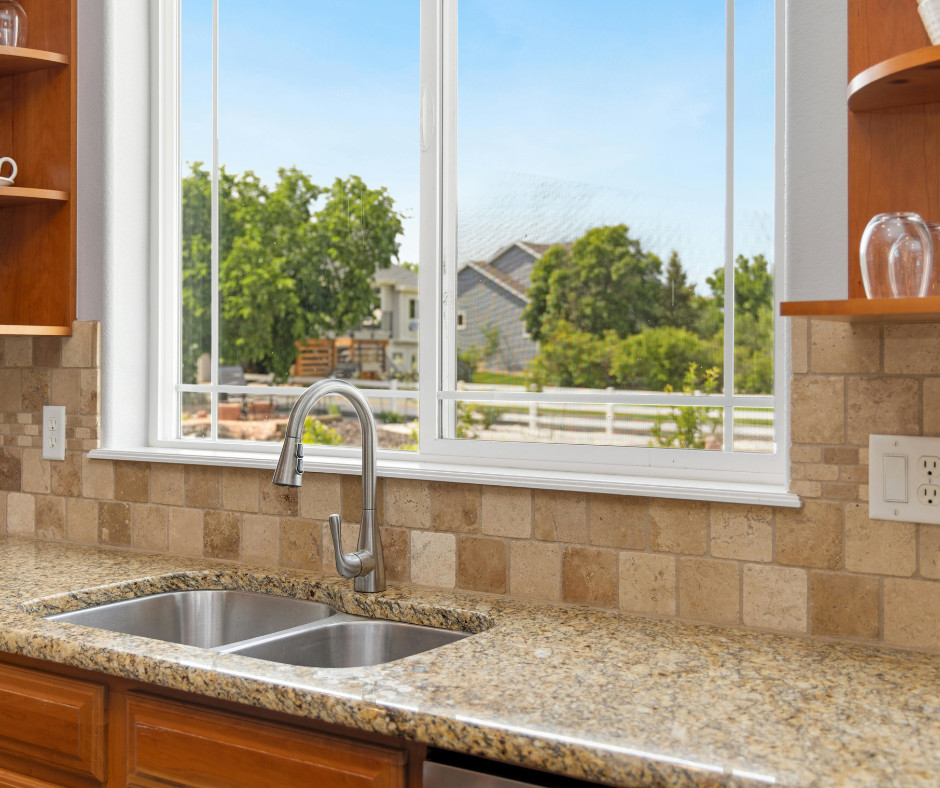 Textured backsplash tile in a Tri-Cities kitchen