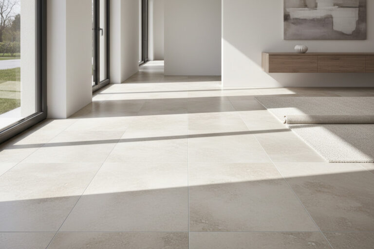 Ceramic tile flooring