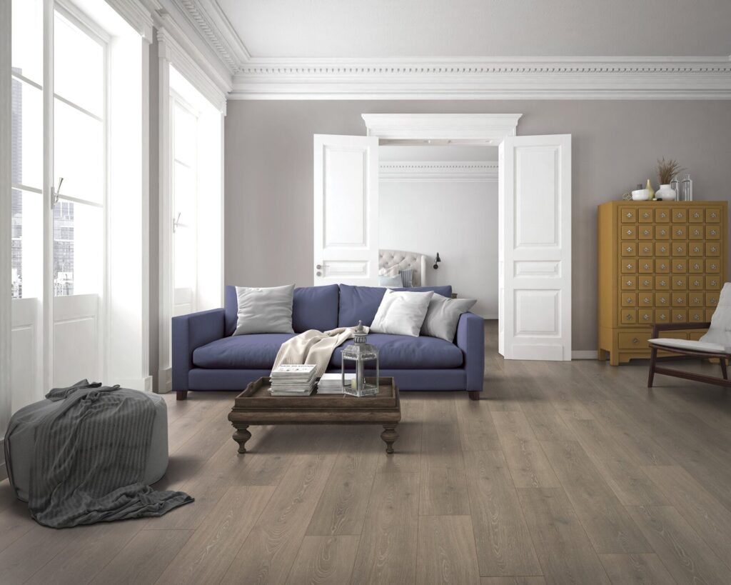 Hardwood flooring in a living space