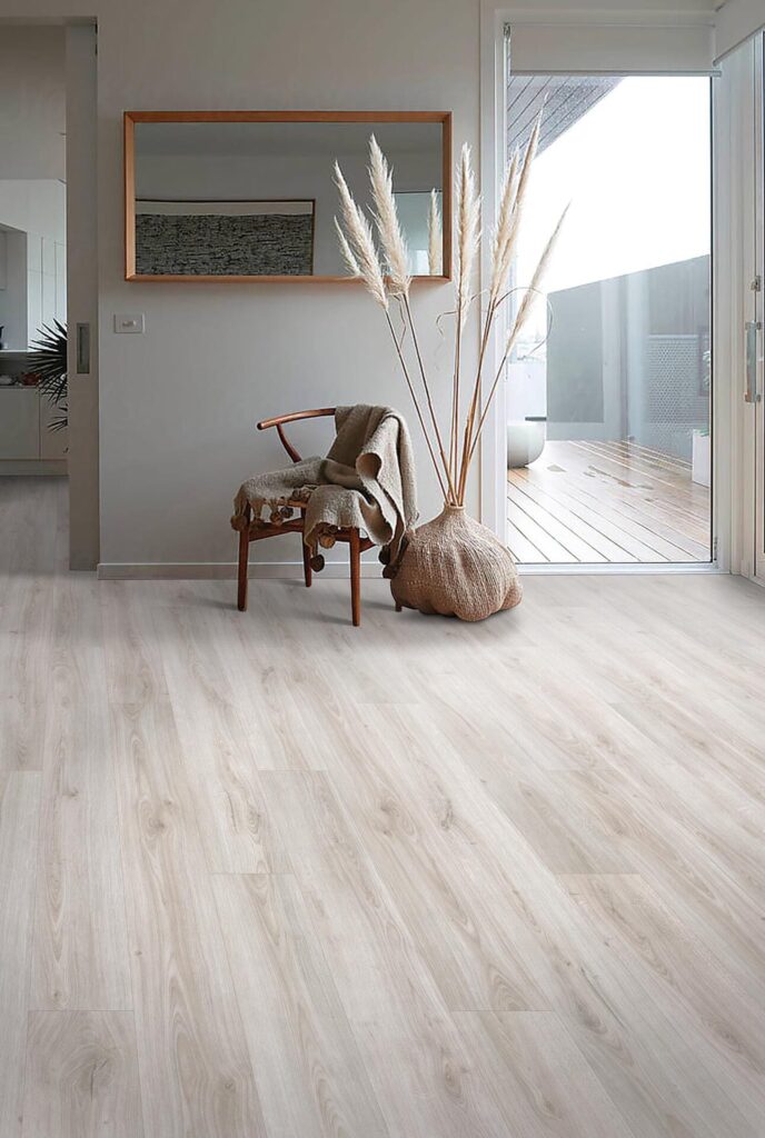 Hardwood flooring in a bright room