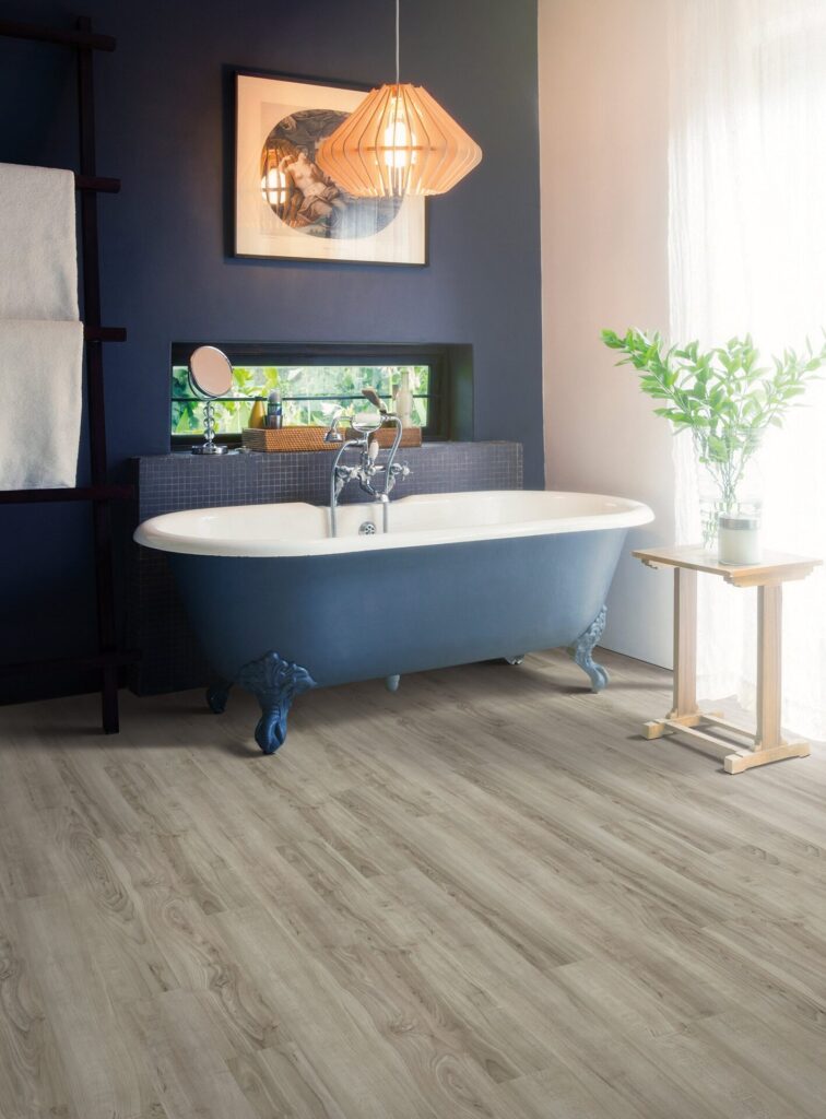 Waterproof vinyl flooring in a living room