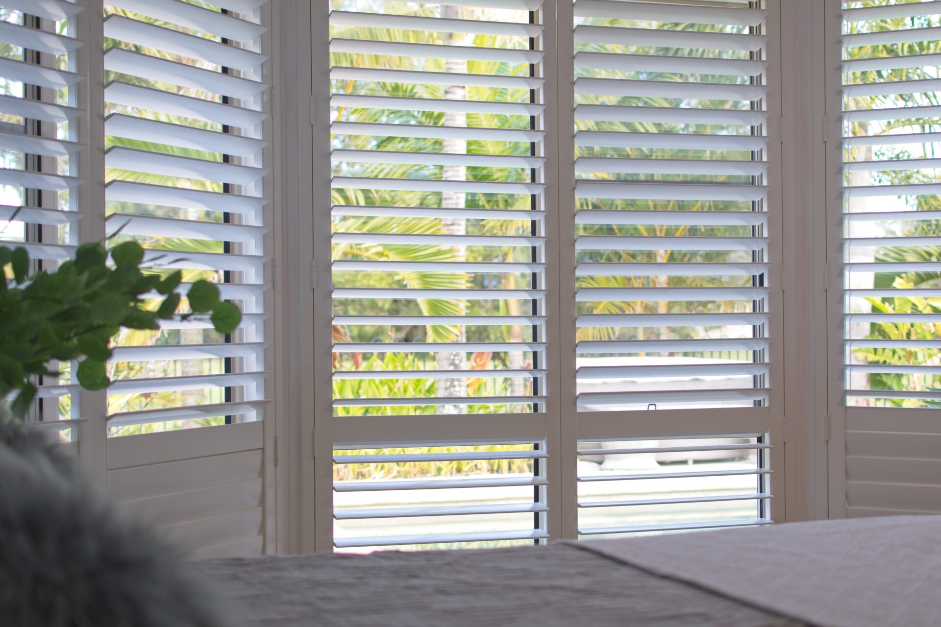 Window panels adding style and light control to a Tri-Cities home