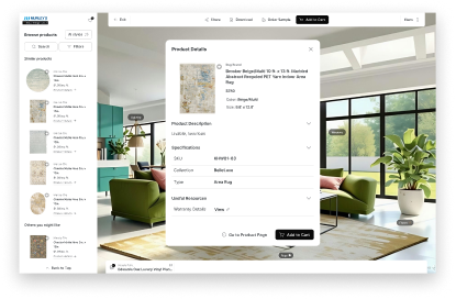 Finding similar flooring products in Roomvo Inspire